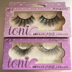 2~Ioni 3D Faux MINK Lashes XL1 Wispy Cateye & XL3 Wispy Fall Spiky 3D Faux MINK